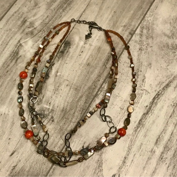 Silpada Vintage Sterling & Coral, Abalone & Shell *FIESTA FUN Necklace - Picture 4 of 14